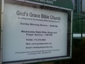 God's Grace Bible Church Sign